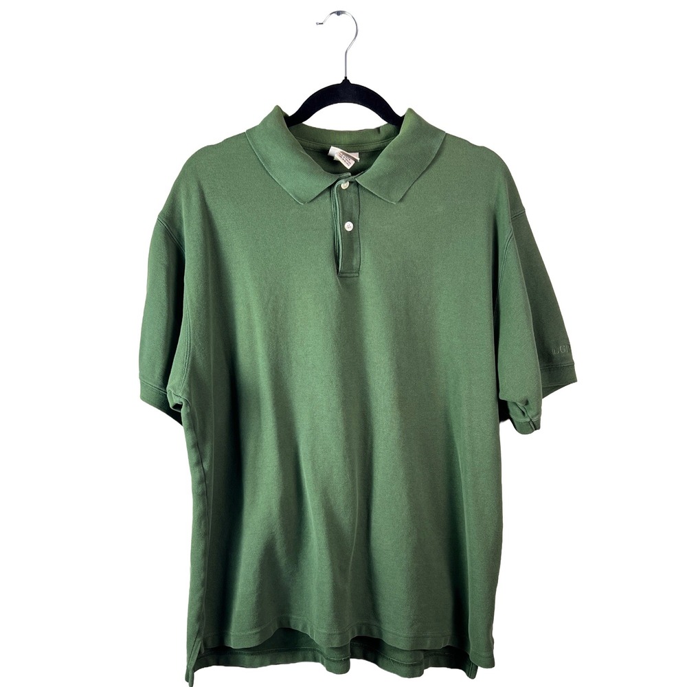 90s Vintage L.L. Bean Green Polo Shirt Men's L Gorpcore Preppy